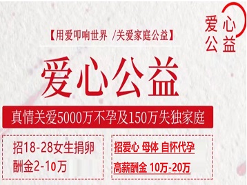 崇信捐卵助孕生子 爱心志愿者招募